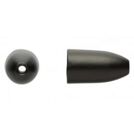 DEKA Tungsten Bullet Weight Worm schwarz 3,5 Gramm (1/8 oz.) - 4 Stück