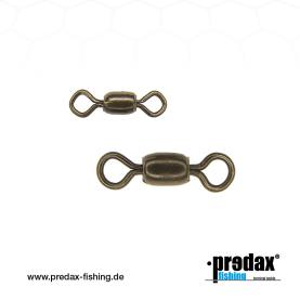 Predax Tönnchenwirbel schwarz 10 Wirbel für Vorfächer und Montagen Verbinder 