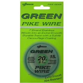 Drennan 7 Strand Green Pike Wire - 15 Meter