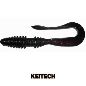 Keitech Mad Wag 7" Black Red Flake