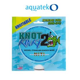 Aquateko Knot 2 Kinky 1x1 Titan Vorfach  - 5,4 kg - 12 lb. - 0,254 mm