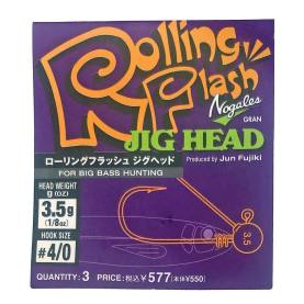Nogales Rolling Flash Jig Head  - Größe 4/0 - 3,5 Gramm - 1/8 oz.