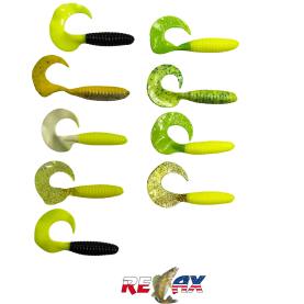 Relax Twister 4" Farbmix FLUO