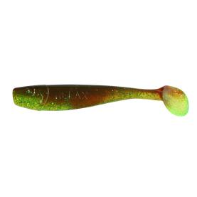 Relax King-Shad 3" (ca. 8,0 cm) grün (chartreuse)-Glitter / motoroil Glitter