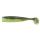 Lunker City Shaker 7"- 19 cm Brown Pepper Chartreuse Silk Belly