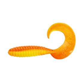 Relax Twister 4" - 8 cm fluogelb  / orange-silber glitter - 1 Stück