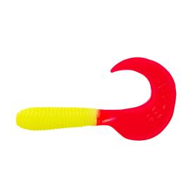 Relax Twister 2,5" - 6 cm fluogelb / red tail - 1 Stück