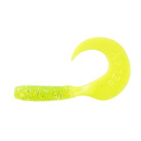Relax Twister 2,5" - 6 cm grün(chartreuse) glitter / fire tail - 1 Stück
