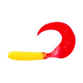 Relax Twister 2,5" - 6 cm gelb / red tail - 1 Stück