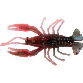 Relax Baby Crawfish 1" (4,5cm) blutrot-schwarz- mit rotem Glitter