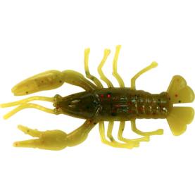 Relax Baby Crawfish 1" (4,5cm) gelb-olive-grün- Multiglitter