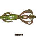 Keitech Crazy Flapper 4.4" Green Pumpkin Chartreuse