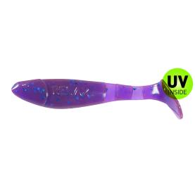 Relax Kopyto-Classic Gummifisch 2,5" - 7 cm - 10 Stück - crawfish-violett-electric blue-Glitter - crawfish-violett-electric blue-Glitter - ZipBag
