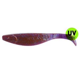 Relax Kopyto River 6" - 16 cm - crawfish-violett-electric blue-Glitter - 5 Gummifische im Original Relax ZIP BAG