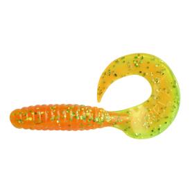 Relax Twister 4" - 8 cm - 10 Stück - orange-glitter / fluogrün-glitter - orange-glitter / fluogreen-glitter - ZipBag