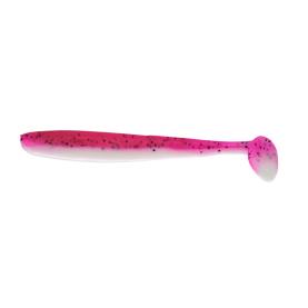 Relax Bass Shad 4,5 - 13 cm reinweiss / hot pink Glitter - 5 Stück - ZIP BAG
