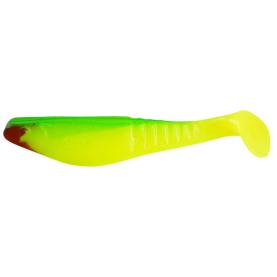 Relax Shark 4" 11,0 cm fluogelb / grün - silk / green - BIGPACK 25 Stück