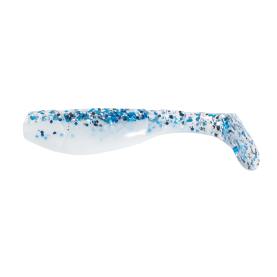 Relax Kopyto-Classic 2,5" - 7 cm reinweiss / klar blau Glitter - 1 Stück
