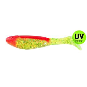 Relax Kopyto-Classic 2,5" - 7 cm grün(chartreuse)-Glitter / rot - 1 Stück