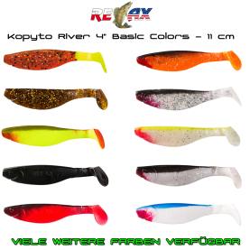 Relax Kopyto-River 4"- 11 cm Basic Colors Gummifische für Hecht, Zander, Meeresangeln