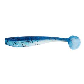 Relax King-Shad 4" (ca. 11,0 cm) reinweiss / klar blau Glitter - 1 Stück
