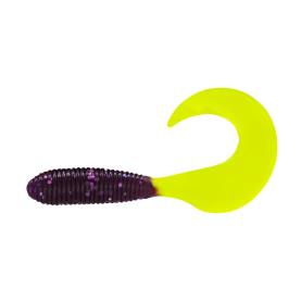 Relax Twister 3" - 7 cm violett transparent glitter / fire tail