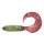 Relax Twister 4" - 8 cm klar silber glitter / chartreuse glitter / red tail - 5 Stück