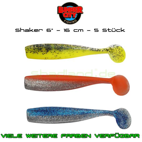 Lunker City Shaker 6“- 16 cm Gummifisch für Zander, Hecht