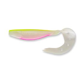 Delalande Sandra Twister 9 cm perlweiss / fluogelb - 3 Stk