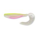 Delalande Sandra Twister 9 cm perlweiss / fluogelb - 3 Stk